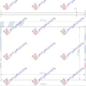 HLADNJAK MOTORA 1.6 BENZIN (600x380x16) - TOYOTA COROLLA SDN 2019- (E21)