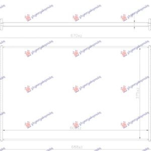 HLADNJAK MOTORA 1.6 BENZIN (600x380x16) (KOYO) - TOYOTA COROLLA SDN 2019- (E21)