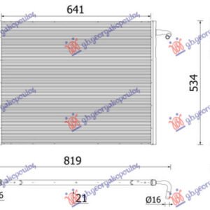 HLADNJAK MOTORA DODATNI 2.0 BENZIN/HIBRID (641x525x21) - VOLVO S60 2018- (224)