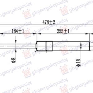 AMORTIZER HAUBE (479L-300N) - VOLVO S90 2016-2021 (234)