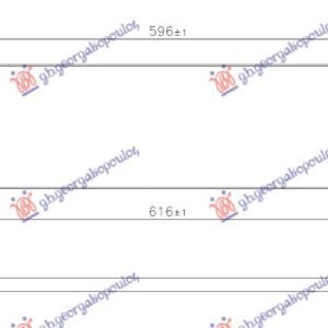 HLADNJAK MOTORA DODATNI 1.5 BENZIN/HIBRID (596x145x16) (NISSENS) - VOLVO XC40 2017-2023 (536)