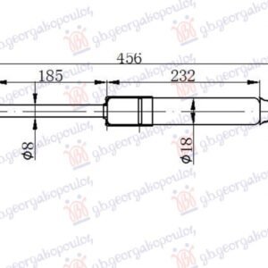 AMORTIZER HAUBE (457L-420N) - VW GOLF SPORTSVAN 2014-2018 (AM1/AN1)