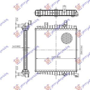 HLADNJAK MOTORA DODATNI 3.0 TSI (300x290x25) (NISSENS) - VW TOUAREG 2010-2014 (7P5/7P6)