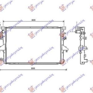 HLADNJAK MOTORA 2.0 TD MAN/AUTO (71x47) (VALEO) - VW TRANSPORTER 2010-2015 (T5) (7HA/7HH/7EA/7EH)