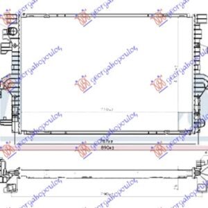 HLADNJAK MOTORA 2.0 TDi (110/150KW) DIZEL (710x470x26) (HELLA) - VW TRANSPORTER 2015-2019 (T6) (SGA/SGH/SHA/SHH)