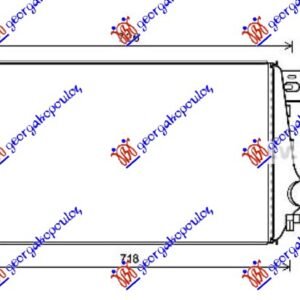 HLADNJAK INTERKULERA 2.0 DIZEL - 2.0 TSi BENZIN (620x400x30) - VW AMAROK P/U 2010-2016 (S6/S7)