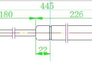 AMORTIZER GEPEK STAKLA (445L-220N) - VW AMAROK P/U 2010-2016 (S6/S7)