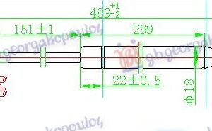 AMORTIZER GEPEK VRATA (489L-110N) - VW JETTA 2010-2014 (162/163/AV3/AV2)