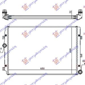 HLADNJAK MOTORA 2.0 Tdi (ENGINE CKRA) DIZEL (MAN/AUTO) (600x445x32) (NISSENS) - VW PASSAT 2011-2015 (362/365)
