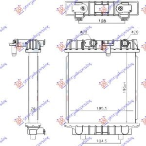 HLADNJAK MOTORA DODATNI 2.0 TFSi BENZIN (195x190x26) (NRF) - VW GOLF VII 2013-2016 (5G1)