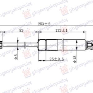 AMORTIZER HAUBE (253L-410N) - TESLA MODEL Y 2020-2024 (5YJY)